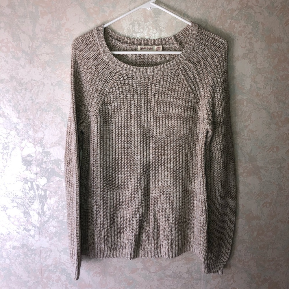 Cream and beige knit sweater